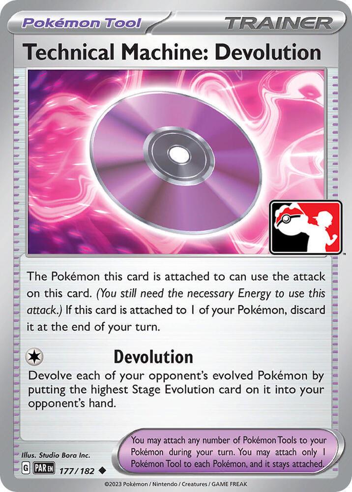 Paradox Rift Technical Machine: Devolution [Prize-Pack-Holo] Pokémon card